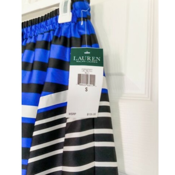 NWT Lauren Ralph Lauren Striped Handkerchief Skirt - Picture 6 of 7